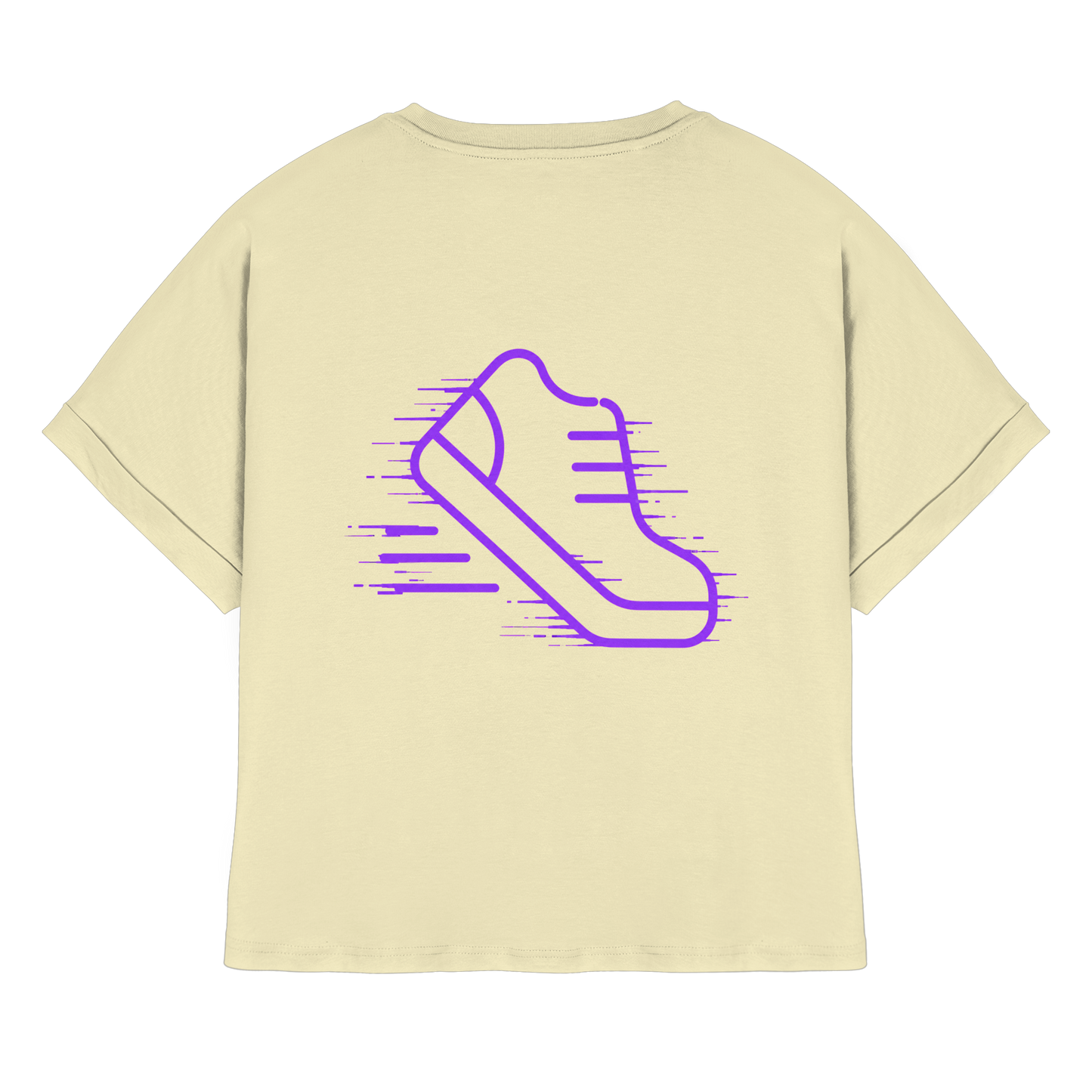 Run-L - Womens Organic Rolled Sleeves T-Shirt