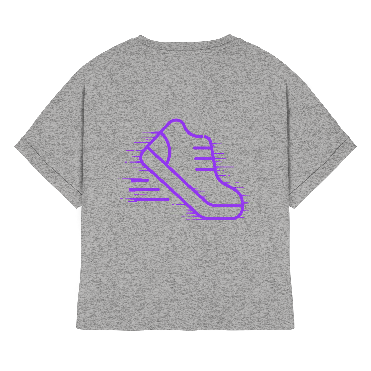 Run-L - Womens Organic Rolled Sleeves T-Shirt