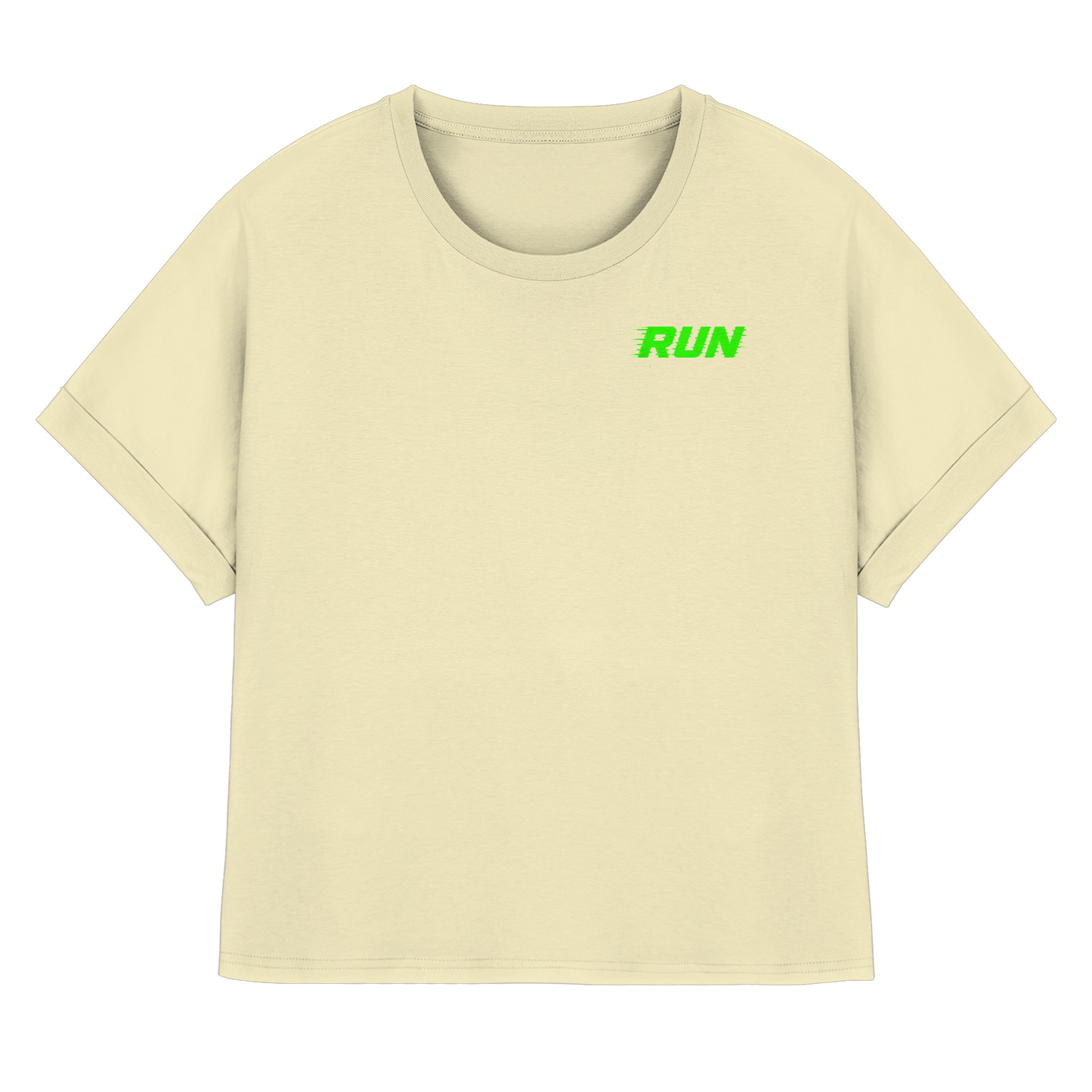 Run-G - Womens Organic Rolled Sleeves T-Shirt